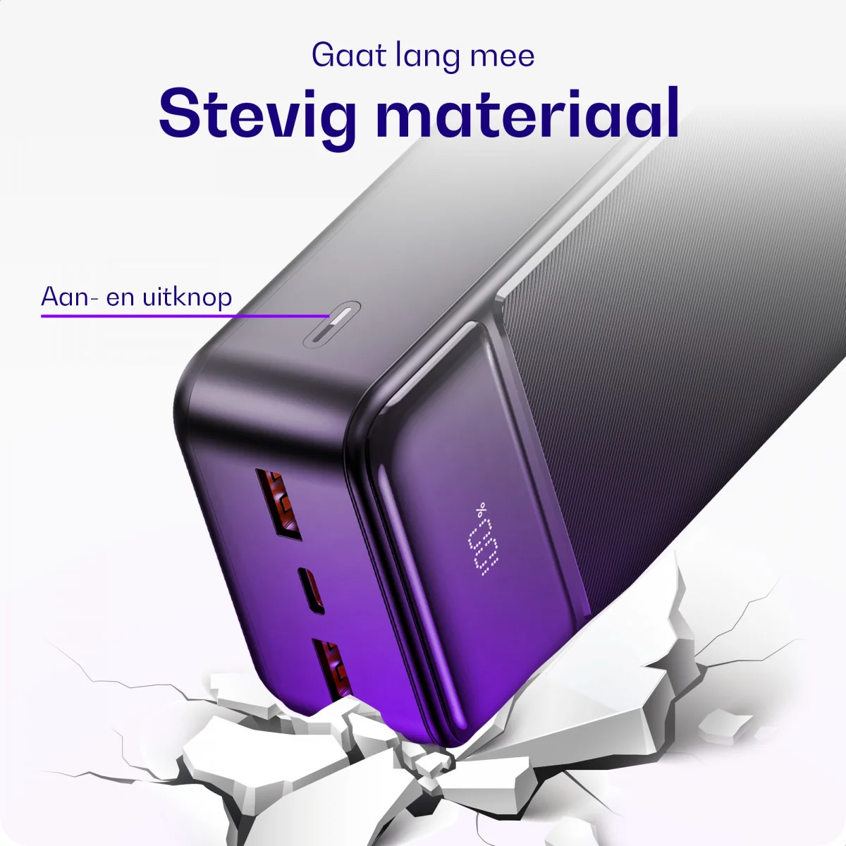 Buddi Boost 30.000 mAh Powerbank Reisformaat Met Display Zwart 22.5W afbeelding 6