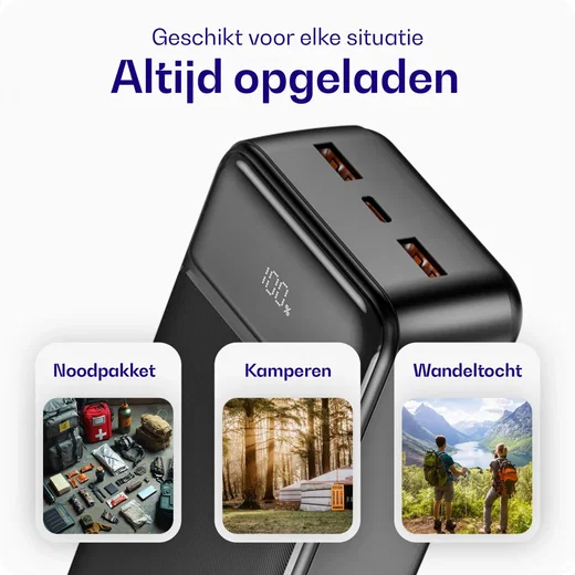 Buddi Boost 30.000 mAh Powerbank Reisformaat Met Display Zwart 22.5W afbeelding 11