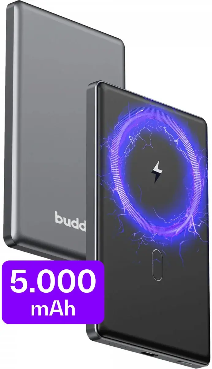 Buddi Connect 5.000 mAh MagSafe Powerbank Reisformaat Zwart 20W afbeelding 18