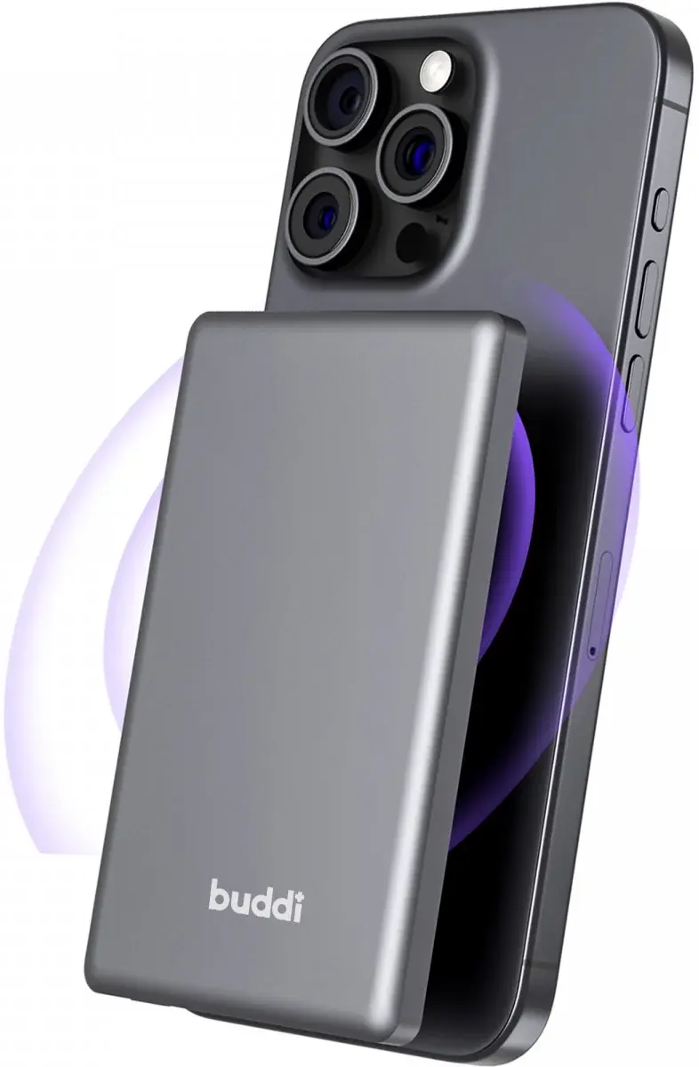 Buddi Connect 5.000 mAh MagSafe Powerbank Reisformaat Zwart 20W afbeelding 17