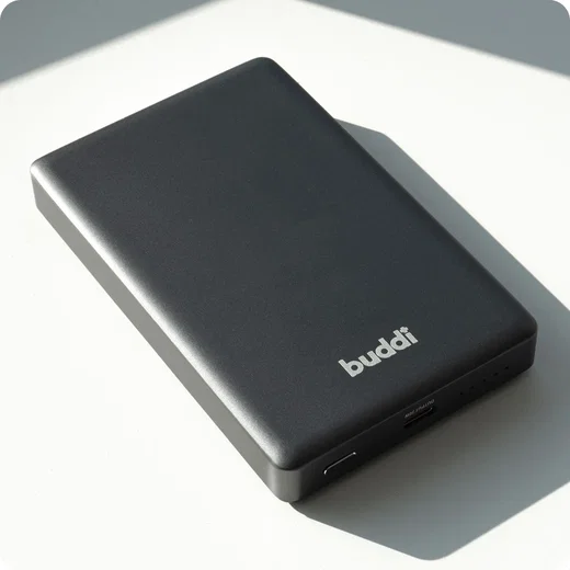 Buddi Connect 10.000mAh MagSafe Powerbank 20W USB-C Draadloos Zwart Snellader afbeelding 13