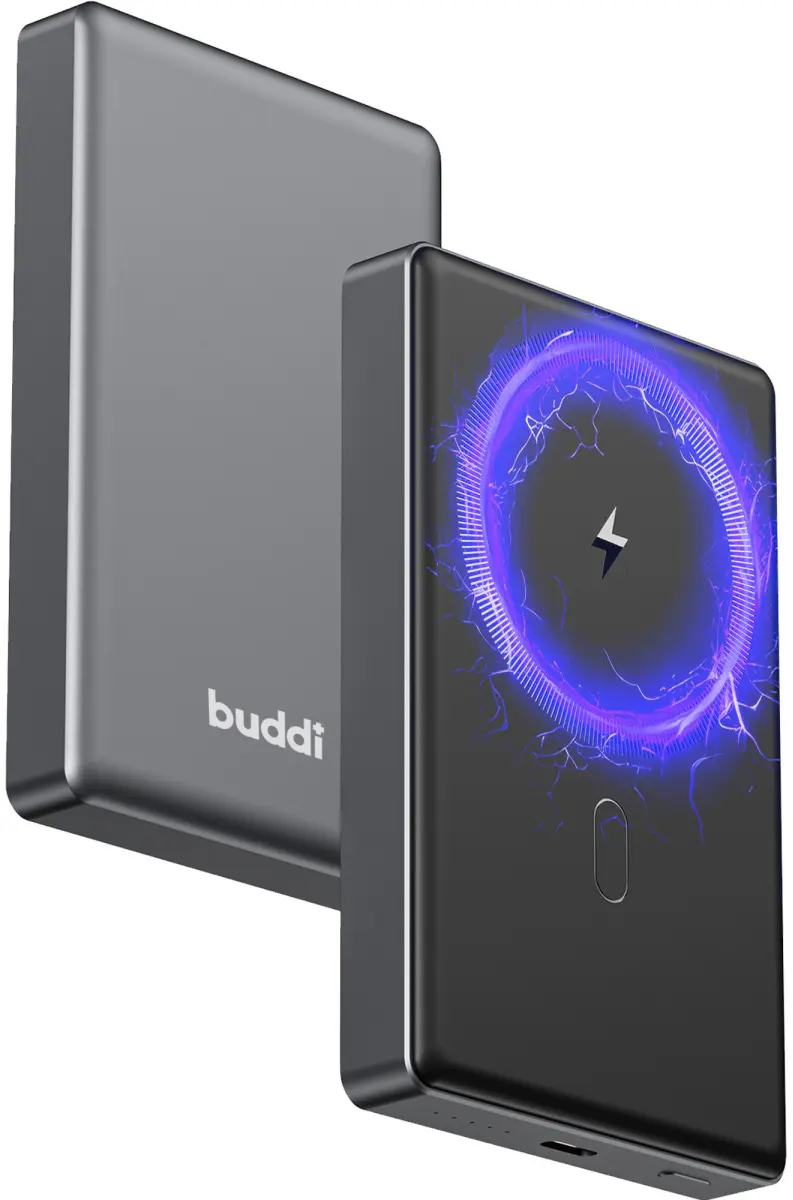 Buddi Connect 10.000mAh MagSafe Powerbank 20W USB-C Draadloos Zwart Snellader afbeelding 18