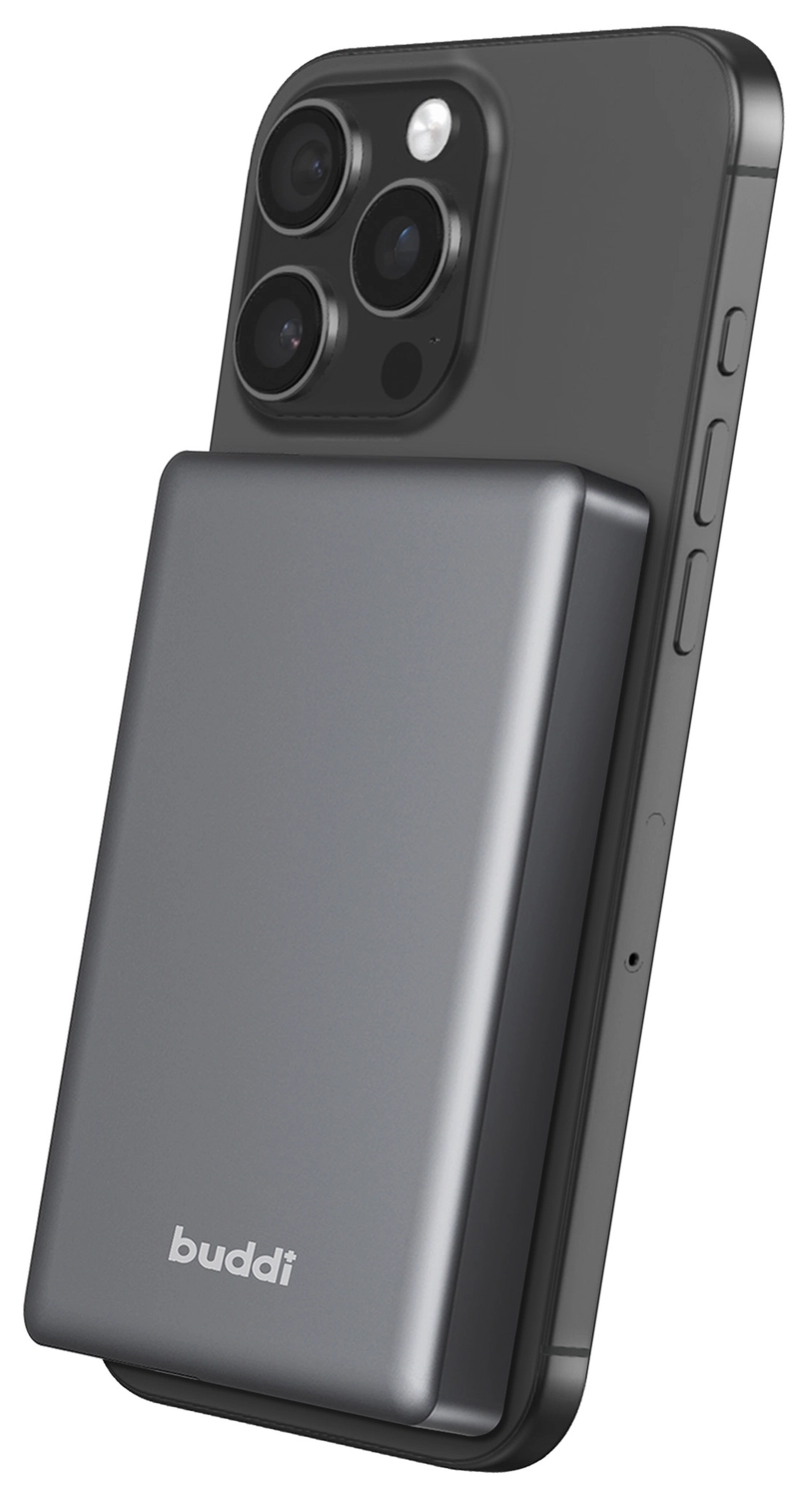 Buddi Connect 10.000mAh MagSafe Powerbank 20W USB-C Draadloos Zwart Snellader afbeelding 20