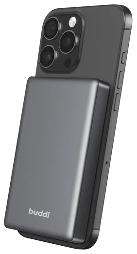 Buddi Connect 10.000mAh MagSafe Powerbank 20W USB-C Draadloos Zwart Snellader afbeelding 20