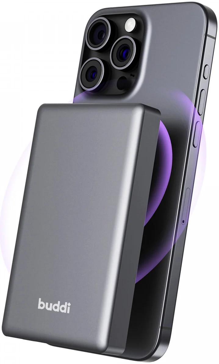 Buddi Connect 10.000mAh MagSafe Powerbank 20W USB-C Draadloos Zwart Snellader afbeelding 15