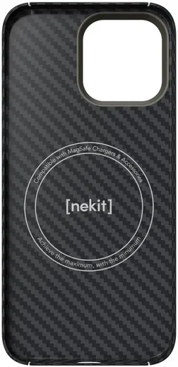 NEKIT Fiber Apple iPhone 16 Pro Max Hoesje MagSafe Kevlar Back Cover Dun Zwart afbeelding 17