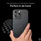 NEKIT Fiber Apple iPhone 16 Pro Hoesje MagSafe Kevlar Back Cover Dun Zwart afbeelding 7