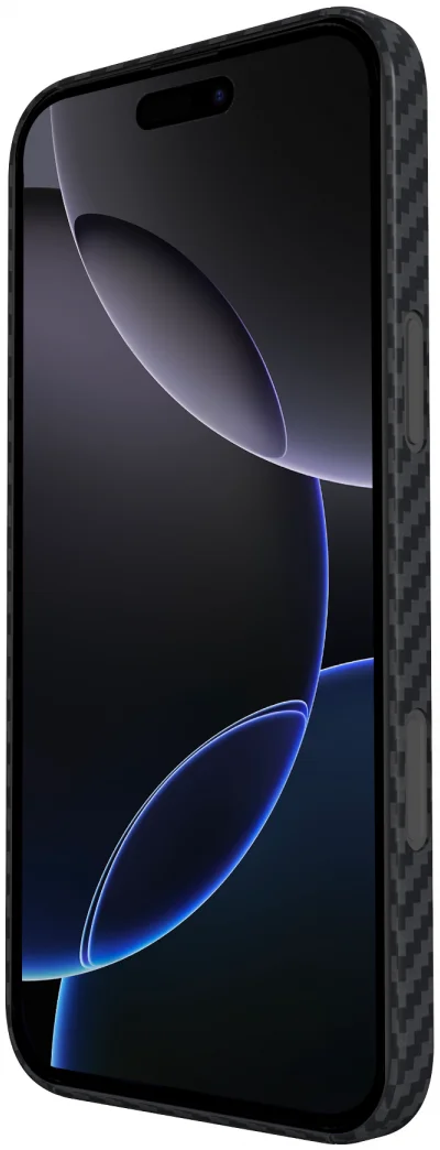 NEKIT Fiber Apple iPhone 16 Pro Hoesje MagSafe Kevlar Back Cover Dun Zwart afbeelding 15