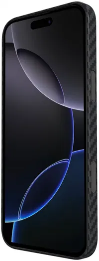 NEKIT Fiber Apple iPhone 16 Pro Hoesje MagSafe Kevlar Back Cover Dun Zwart afbeelding 15