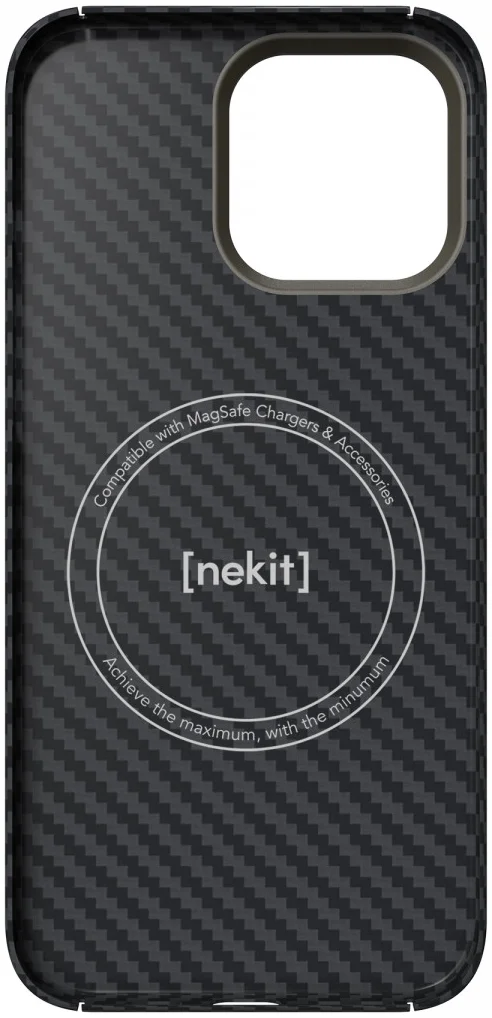 NEKIT Fiber Apple iPhone 16 Pro Hoesje MagSafe Kevlar Back Cover Dun Zwart afbeelding 16