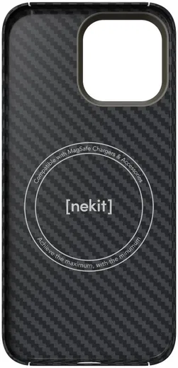 NEKIT Fiber Apple iPhone 16 Pro Hoesje MagSafe Kevlar Back Cover Dun Zwart afbeelding 16
