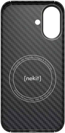 NEKIT Fiber Apple iPhone 16 Plus Hoesje MagSafe Kevlar Back Cover Dun Zwart afbeelding 17