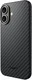 NEKIT Fiber Apple iPhone 16 Hoesje MagSafe Kevlar Back Cover Dun Zwart afbeelding 15