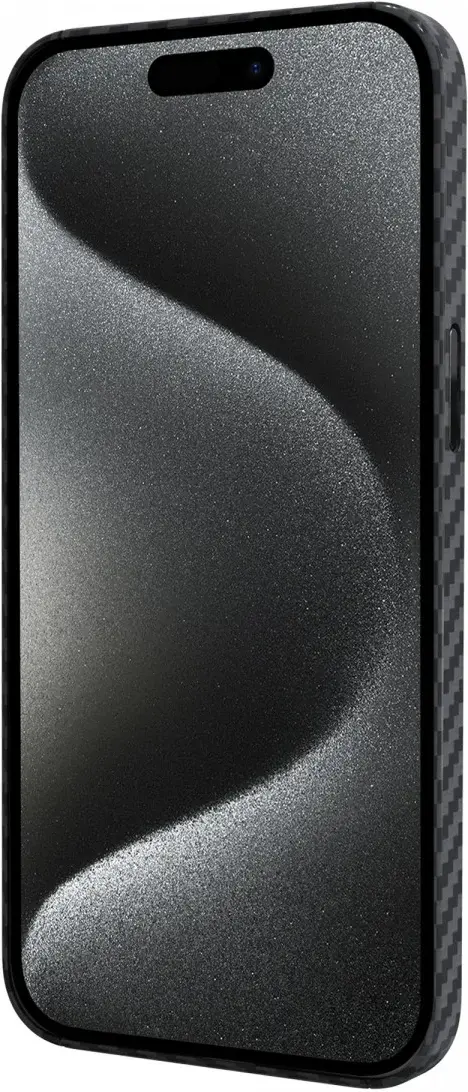 NEKIT Fiber Apple iPhone 15 Pro Max Hoesje MagSafe Kevlar Back Cover Dun Zwart afbeelding 17