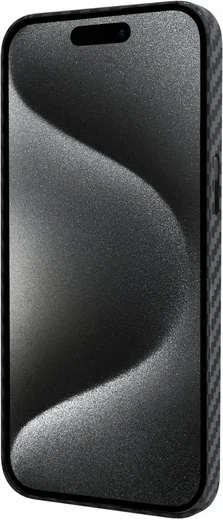 NEKIT Fiber Apple iPhone 15 Pro Max Hoesje MagSafe Kevlar Back Cover Dun Zwart afbeelding 17