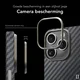 NEKIT Fiber Apple iPhone 15 Pro Hoesje MagSafe Kevlar Back Cover Dun Zwart afbeelding 5