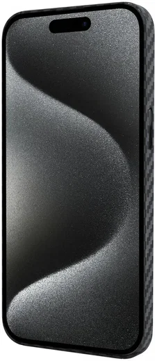 NEKIT Fiber Apple iPhone 15 Pro Hoesje MagSafe Kevlar Back Cover Dun Zwart afbeelding 17
