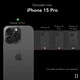 NEKIT Fiber Apple iPhone 15 Pro Hoesje MagSafe Kevlar Back Cover Dun Zwart afbeelding 4