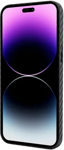 NEKIT Fiber Apple iPhone 14 Pro Hoesje MagSafe Kevlar Back Cover Dun Zwart afbeelding 17