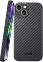 NEKIT Fiber Apple iPhone 14 Hoesje MagSafe Kevlar Back Cover Dun Zwart