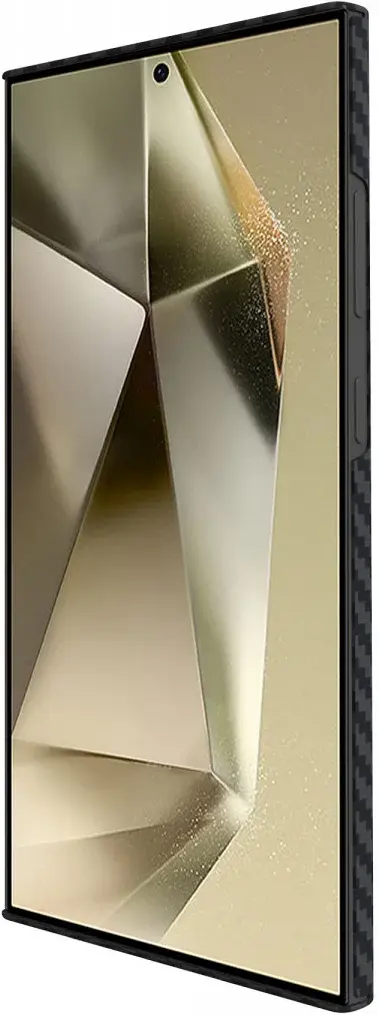 NEKIT Fiber Samsung Galaxy S24 Ultra Hoesje MagSafe Kevlar Back Cover Dun Zwart afbeelding 17