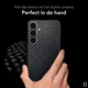 NEKIT Fiber Samsung Galaxy S24 Plus Hoesje MagSafe Kevlar Back Cover Dun Zwart afbeelding 7