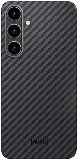 NEKIT Fiber Samsung Galaxy S24 Plus Hoesje MagSafe Kevlar Back Cover Dun Zwart afbeelding 14