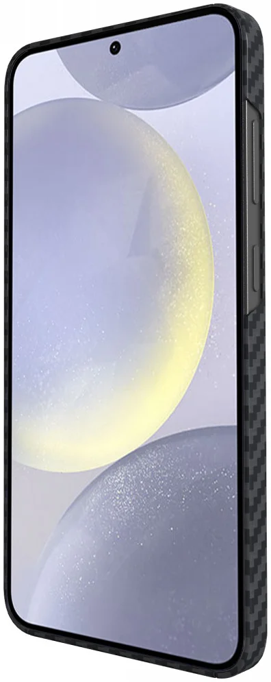 NEKIT Fiber Samsung Galaxy S24 Plus Hoesje MagSafe Kevlar Back Cover Dun Zwart afbeelding 16