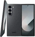NEKIT Fiber Samsung Galaxy Z Fold 6 Hoesje MagSafe Kevlar Back Cover Dun Zwart