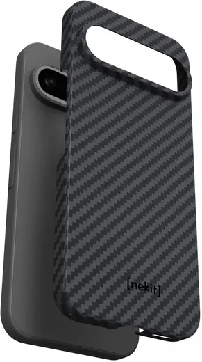NEKIT Fiber Google Pixel 9 / 9 Pro Hoesje MagSafe Kevlar Back Cover Dun Zwart afbeelding 12