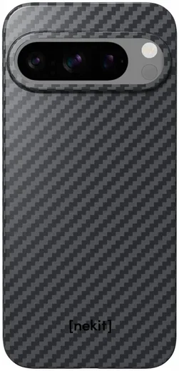 NEKIT Fiber Google Pixel 9 / 9 Pro Hoesje MagSafe Kevlar Back Cover Dun Zwart afbeelding 13