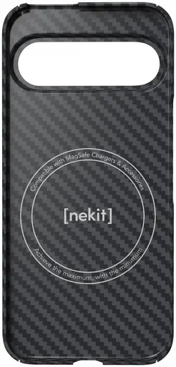 NEKIT Fiber Google Pixel 9 / 9 Pro Hoesje MagSafe Kevlar Back Cover Dun Zwart afbeelding 16
