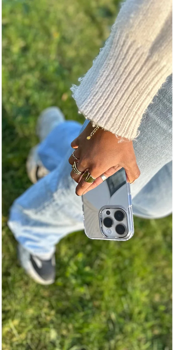 HappyCase iPhone 15 Hoesje Flexibel TPU Spiegel Print afbeelding 4