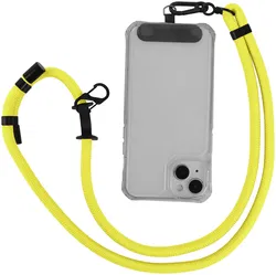 Universeel Stevig Telefoon Koord 10mm - Verstelbare Smartphone Ketting Geel afbeelding