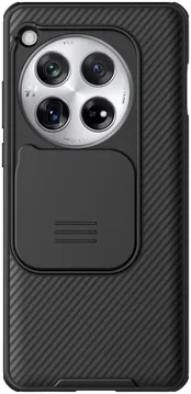 Nillkin CamShield OnePlus 12 Hoesje met Camera Slider Back Cover Zwart