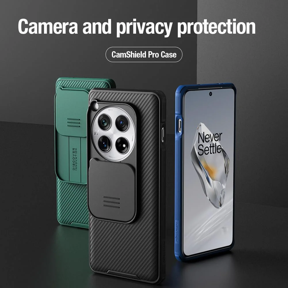 Nillkin CamShield OnePlus 12 Hoesje met Camera Slider Back Cover Groen afbeelding 4