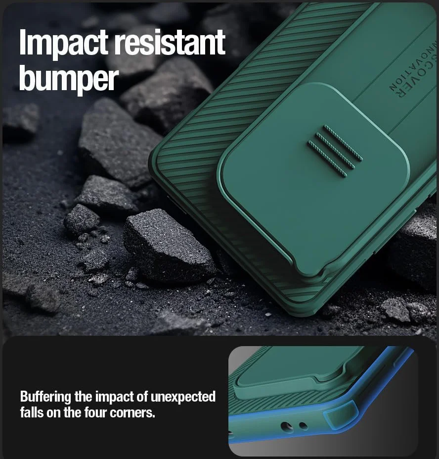 Nillkin CamShield OnePlus 12 Hoesje met Camera Slider Back Cover Groen afbeelding 7