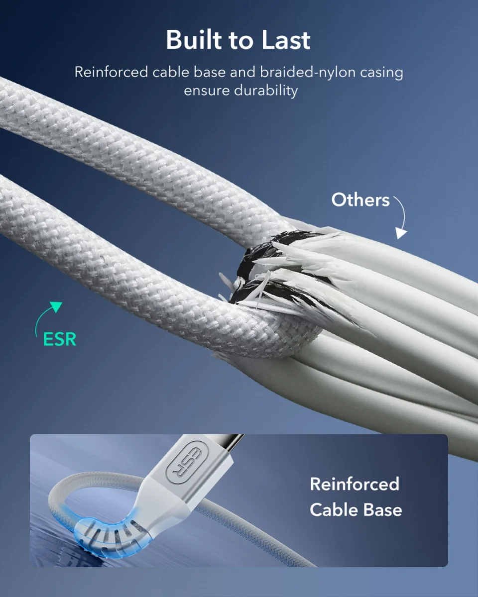 ESR HaloLock Mini Qi2 met MagSafe 15W Draadloze Oplader 1.5M Kabel Zilver afbeelding 6