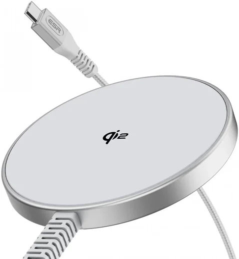 ESR HaloLock Mini Qi2 met MagSafe 15W Draadloze Oplader 1.5M Kabel Zilver afbeelding 9