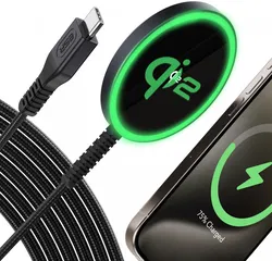 ESR HaloLock Mini Qi2 met MagSafe 15W Draadloze Oplader 1.5M Kabel Zwart afbeelding