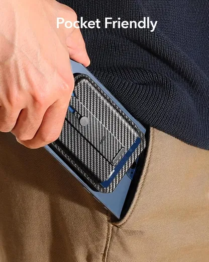 ESR Grip Wallet Stand MagSafe Kaarthouder met Standaard Carbon afbeelding 5