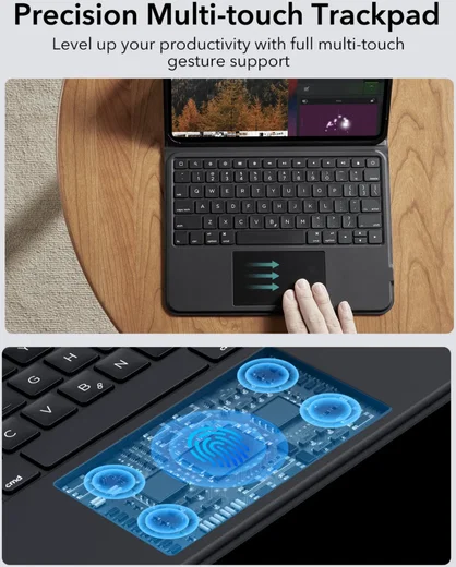 ESR Ascend Keyboard Case iPad Pro 11 (2024/2025) Toetsenbord Hoes Zwart afbeelding 6