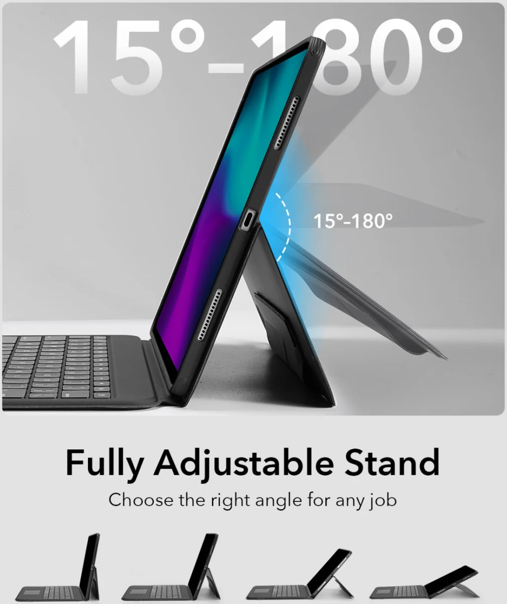 ESR Ascend Keyboard Case iPad Pro 13 (2024/2025) Magnetisch US Toetsenbord Hoes afbeelding 7