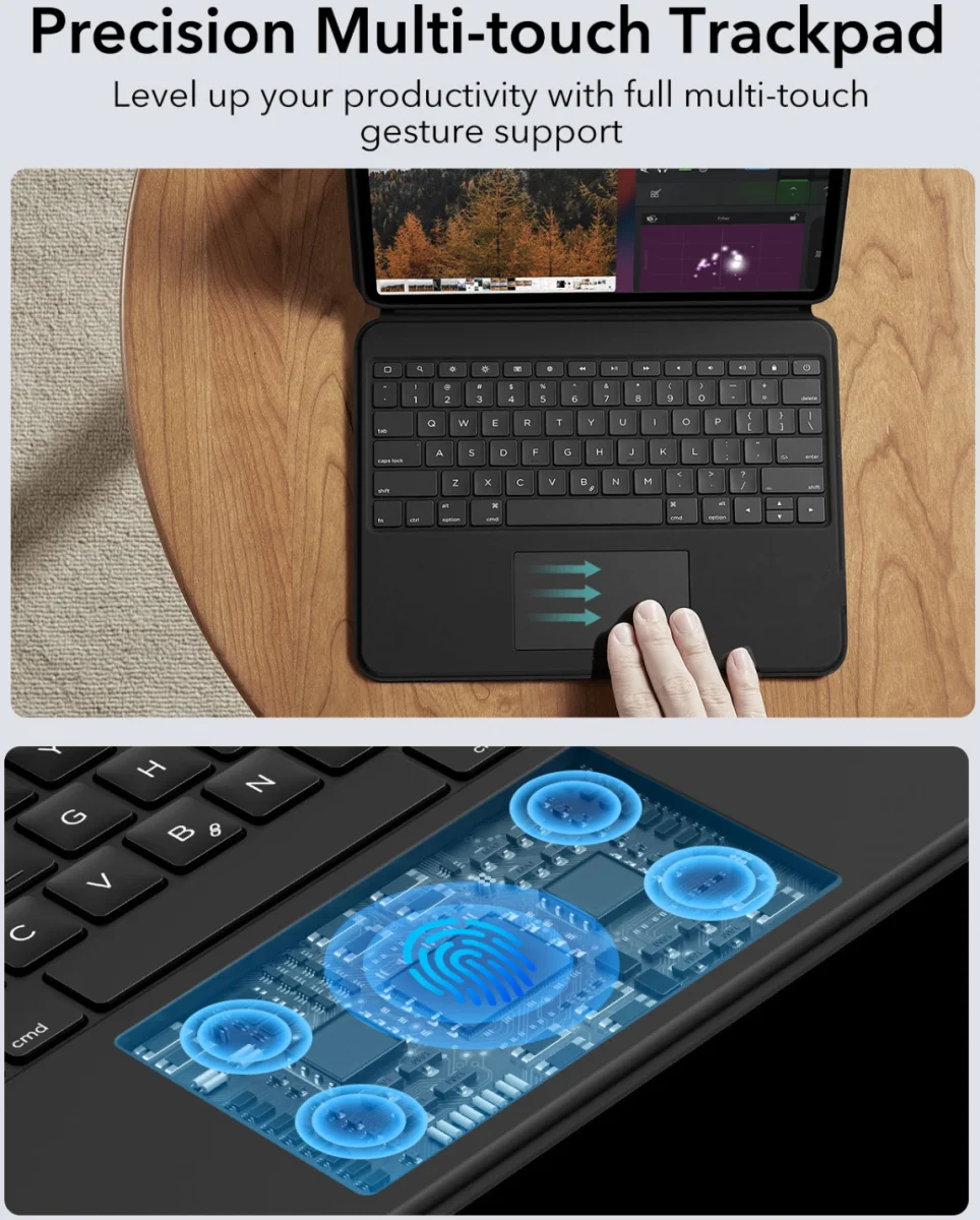 ESR Ascend Keyboard Case iPad Pro 13 (2024/2025) Magnetisch US Toetsenbord Hoes afbeelding 8