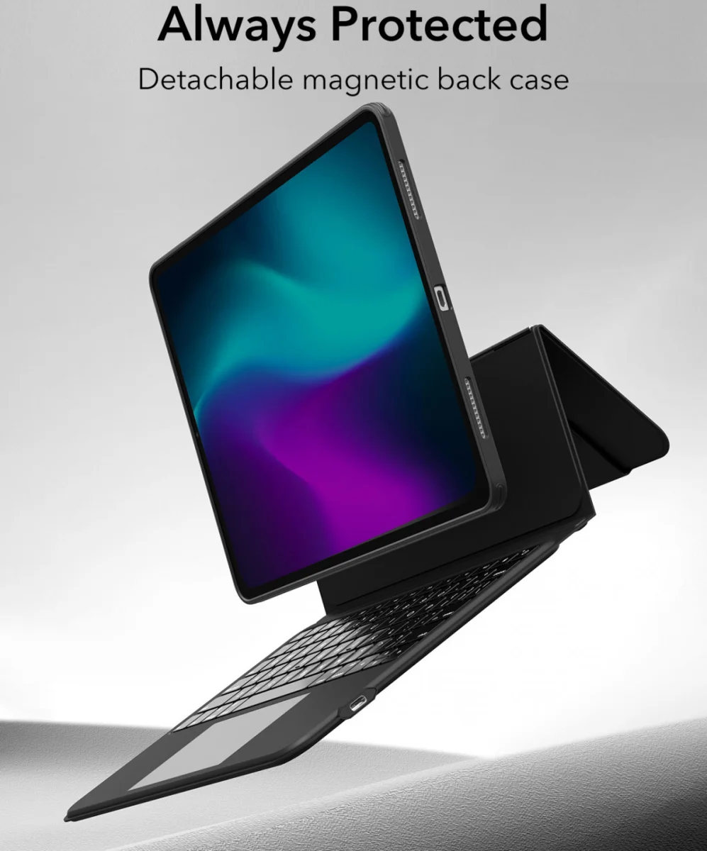 ESR Ascend Keyboard Case iPad Pro 13 (2024/2025) Magnetisch US Toetsenbord Hoes afbeelding 9