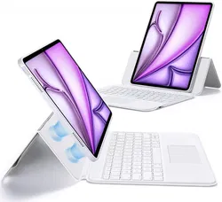 ESR Ascend Keyboard Case iPad Air 13 (24/25) Magnetische Toetsenbord Hoes Wit afbeelding