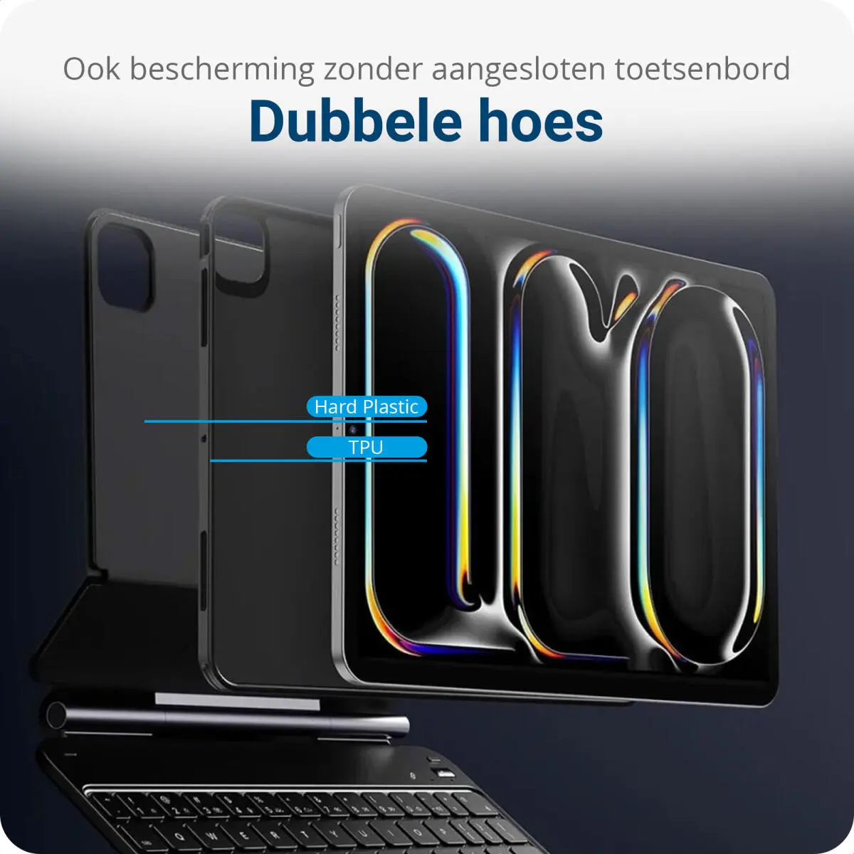 ESR Rebound Magnetic 360 iPad Pro 11 (2024/2025) Toetsenbord Hoes Zwart afbeelding 7