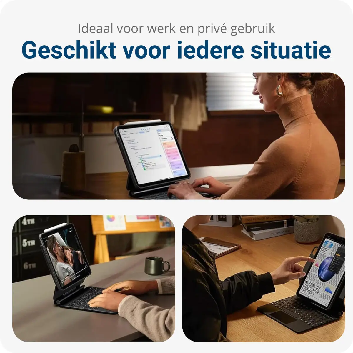 ESR Rebound Magnetic 360 iPad Pro 11 (2024/2025) Toetsenbord Hoes Zwart afbeelding 3