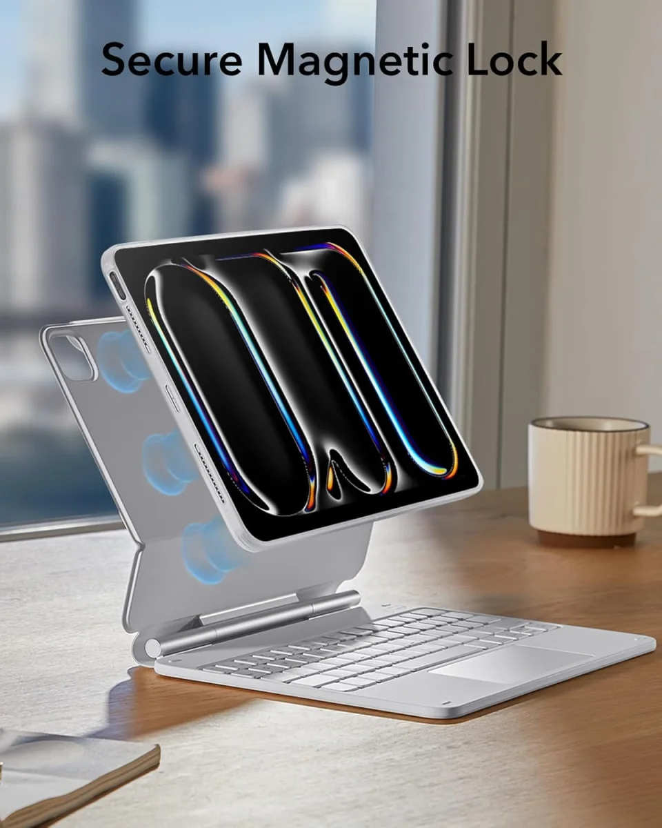ESR Rebound Magnetic 360 iPad Pro 11 (2024/2025) Toetsenbord Hoes Wit afbeelding 3