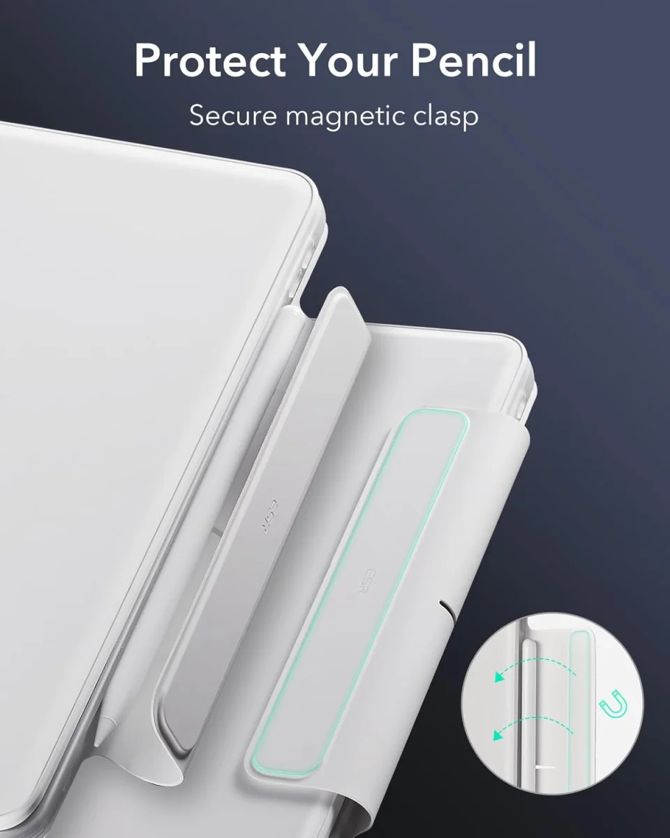ESR Rebound Magnetic 360 iPad Pro 11 (2024/2025) Toetsenbord Hoes Wit afbeelding 9